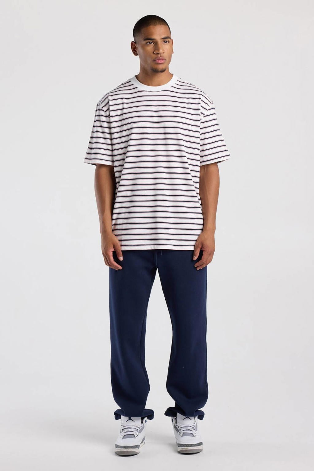 America Today relaxed fit gestreept T-shirt - wit/blauw