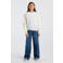America Today sweater met tekst - grijs/geel