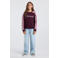 America Today sweater met tekst - bordeauxrood