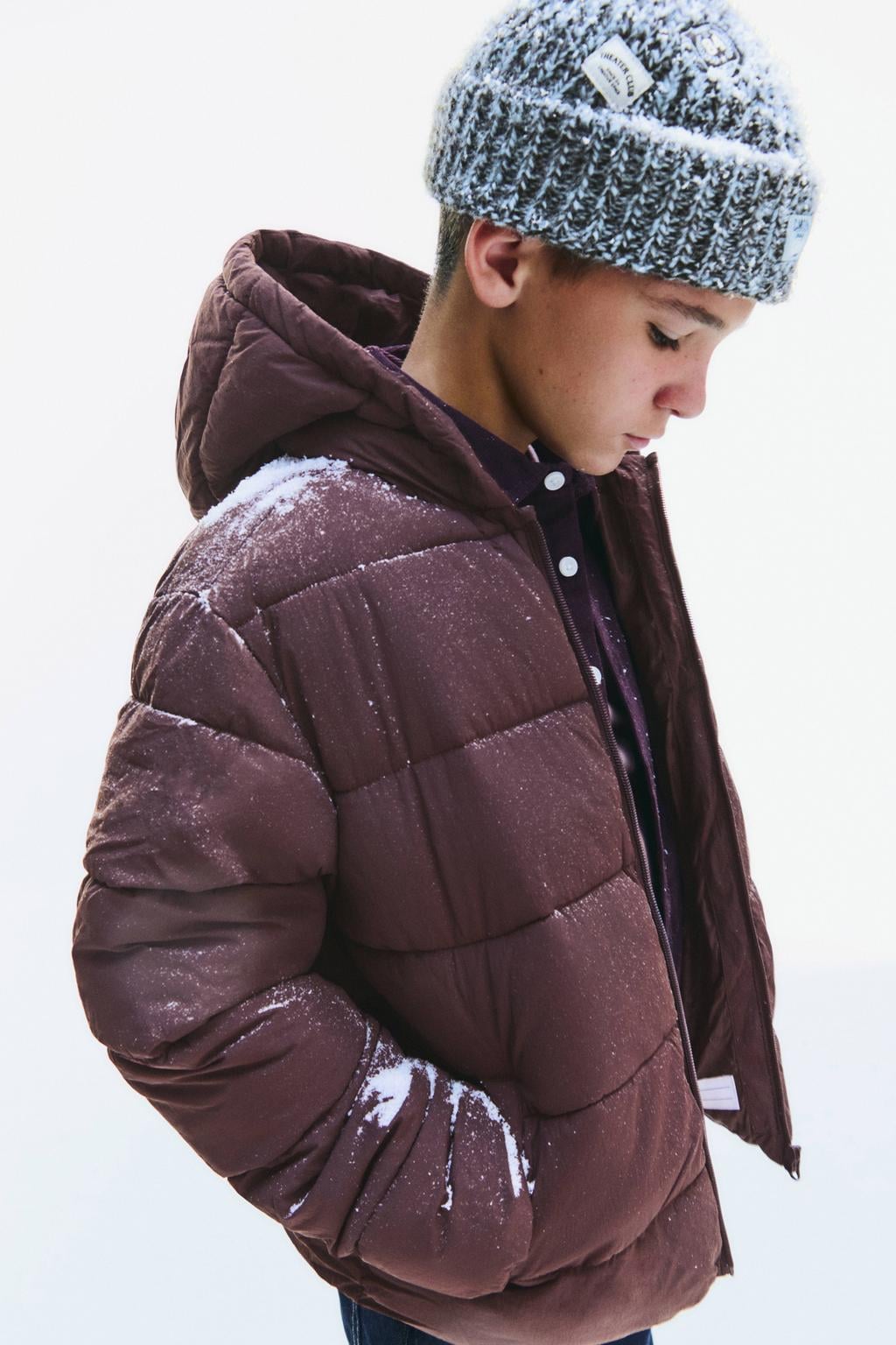 Mango Kids winterjas - donkerrood
