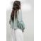 MANGO TEEN blouse met borduursels - groen
