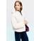 Mango Kids gewatteerde winterjas - ecru