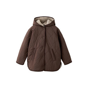 quilted winterjas - donkerbruin