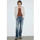 Mango straight leg jeans - mediumblauw