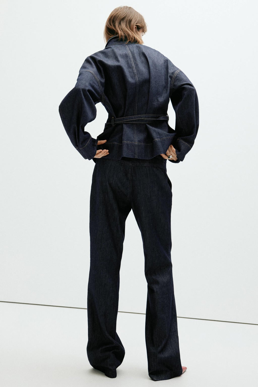 Mango flared broek - donkerblauw