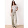 MANGO TEEN low waist wide leg jeans - kaki