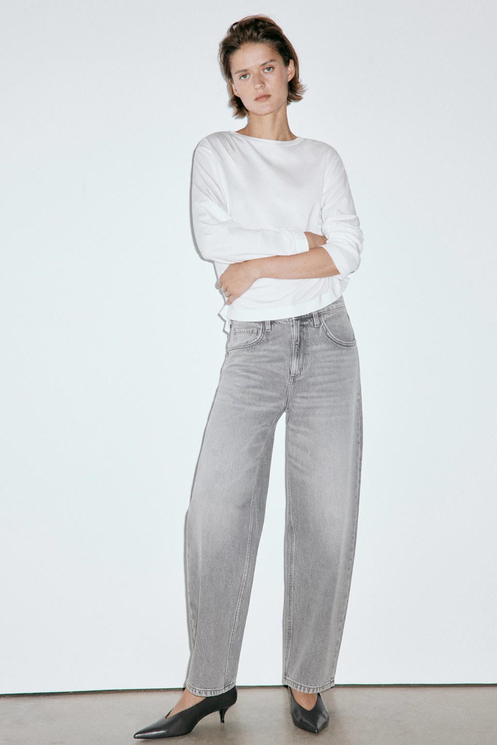 Mango barrel jeans - grijs