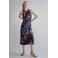 Mango midi jurk met print - blauw