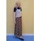 Mango geruite midi rok - bruin