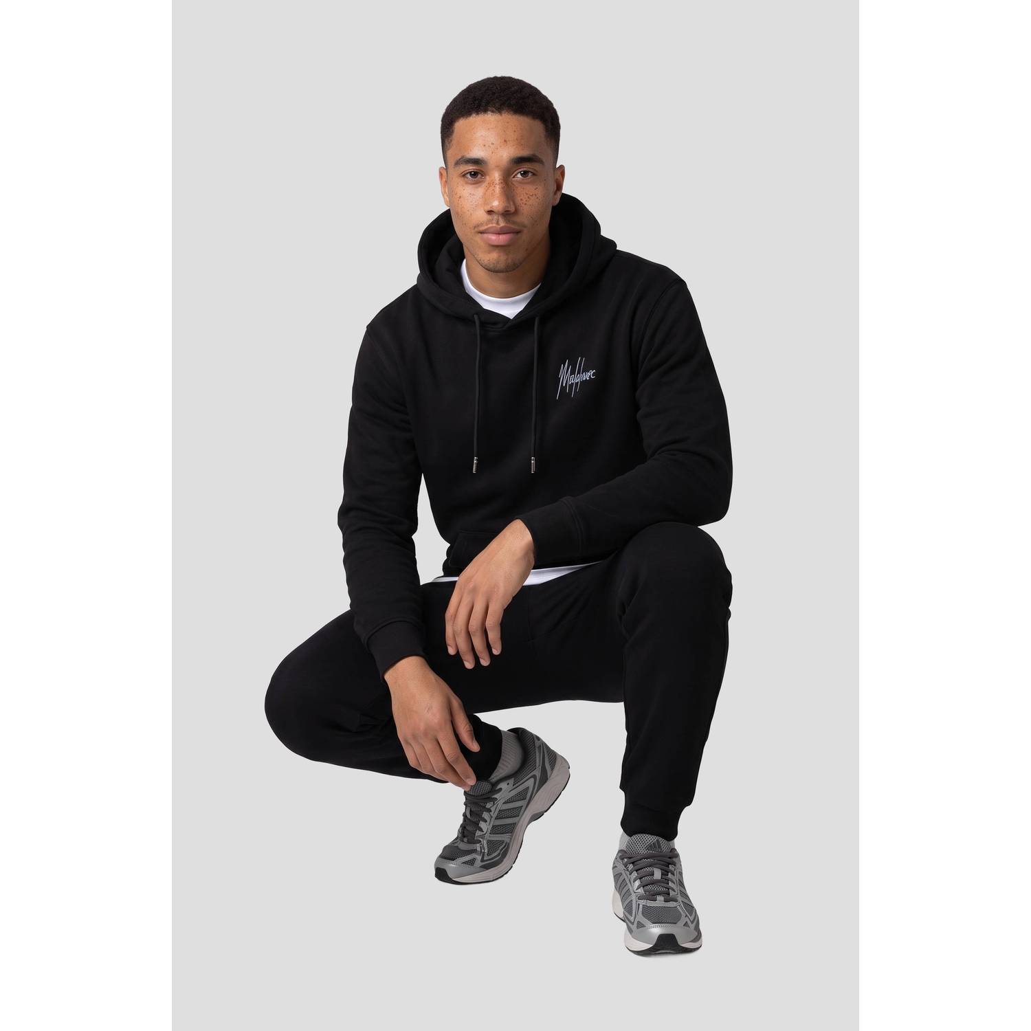 Malelions regular fit hoodie met backprint zwart