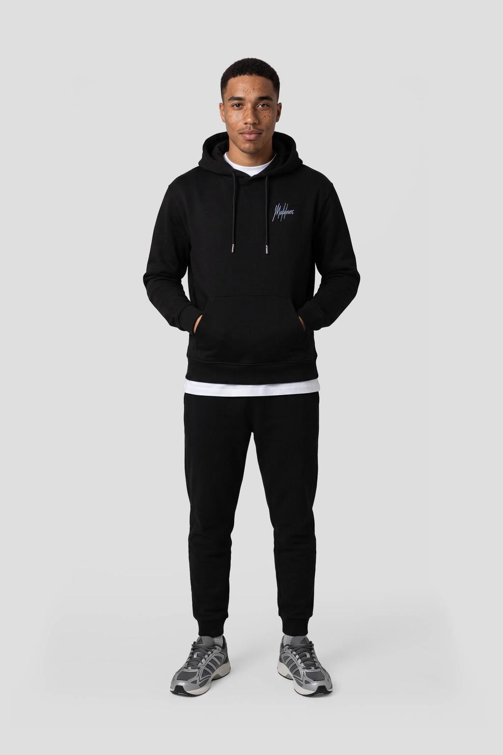 Malelions regular fit hoodie met backprint - zwart