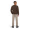Malelions sweater met wafelstructuur - donkerbruin