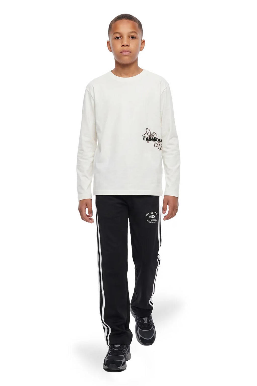 Malelions longsleeve met backprint - ecru