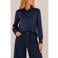 Elvira Collections satijnen blouse - donkerblauw