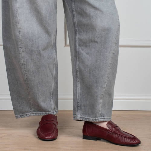 Poelman leren loafers donkerrood