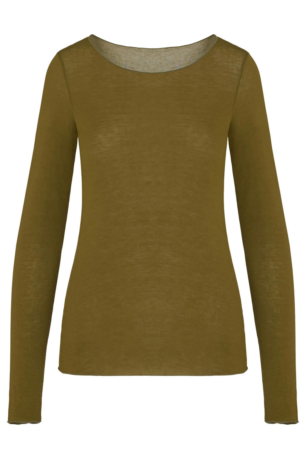 Hunkemöller loungetop met kasjmier - olijfgroen