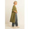Expresso lange vest met wol - groen