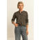 Expresso vest met print - taupe