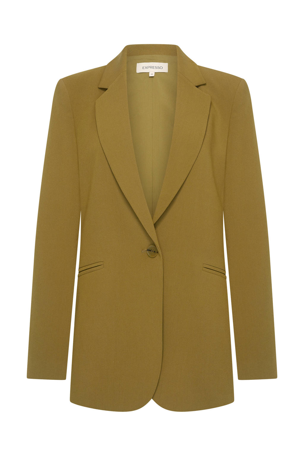 Expresso regular fit blazer - olijfgroen