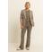 Expresso flared broek van travelstof - bruin