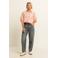 Expresso gestreepte blouse - lichtroze