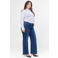 Fox Factor Plus Size wide leg jeans - medium blauw denim