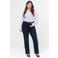 Fox Factor Plus Size high waist straight leg jeans - donkerblauw