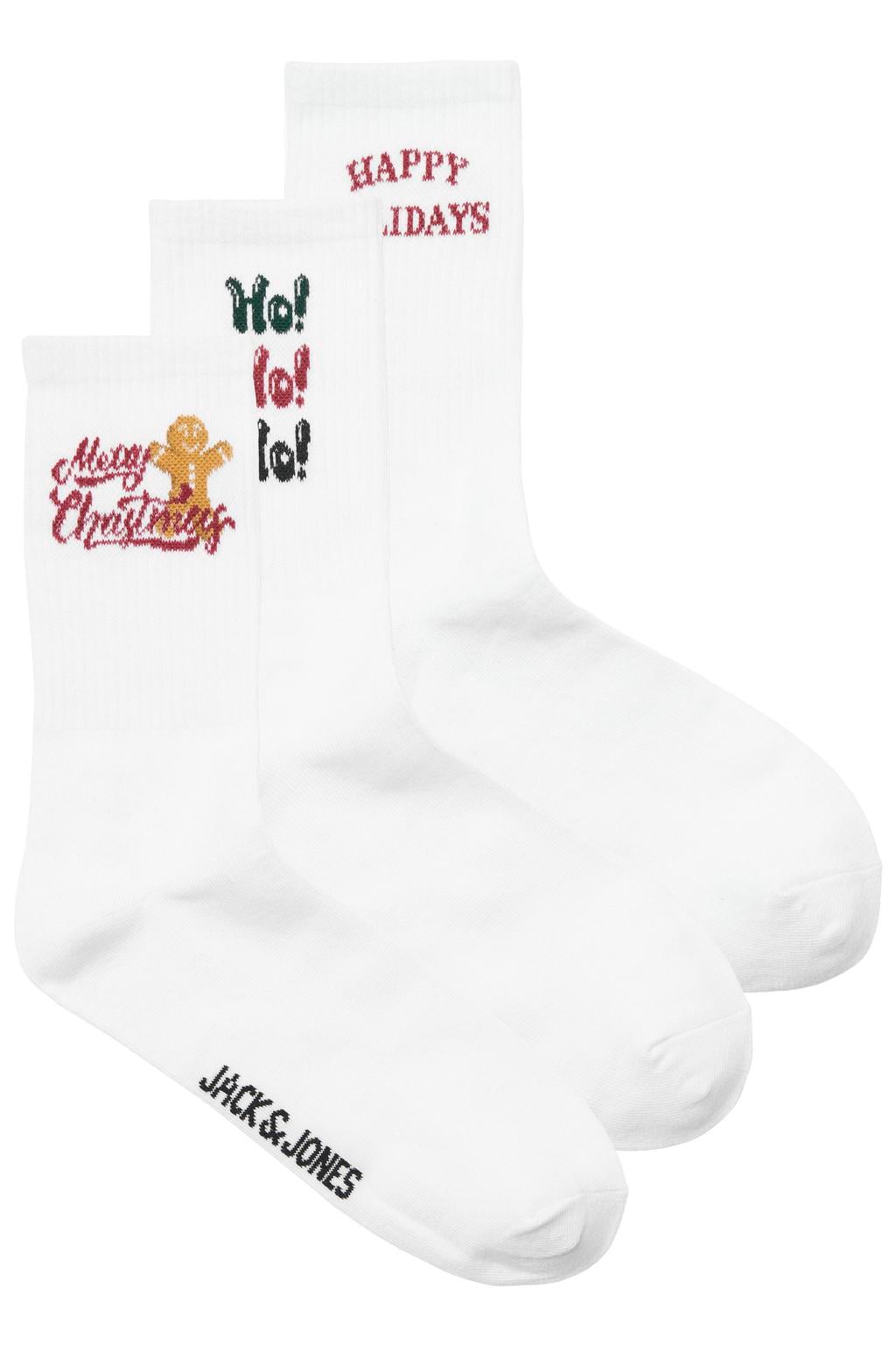 JACK & JONES sokken JACXMAS - set van 3 wit
