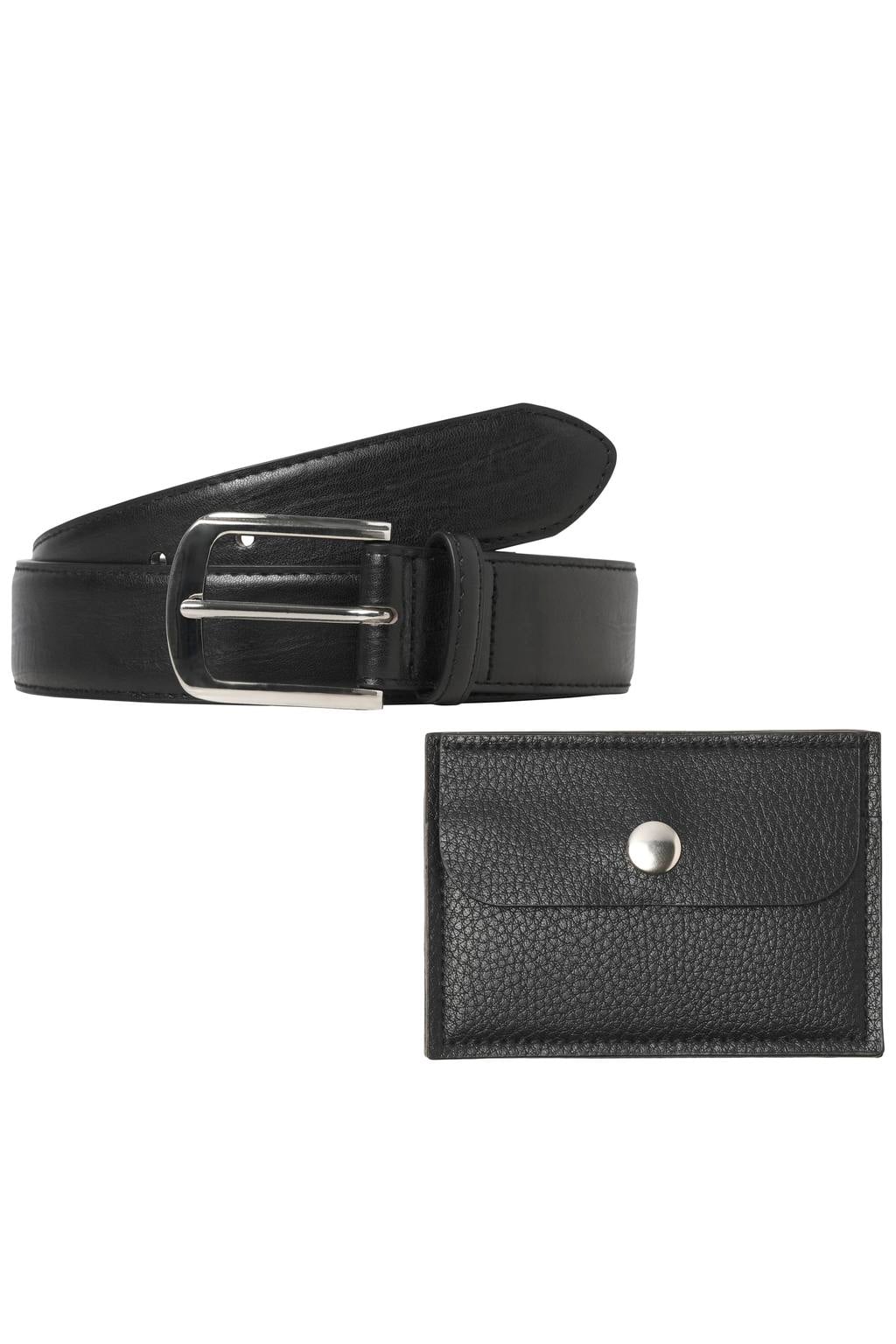 JACK & JONES giftbox riem + portemonnee JACPHILIP zwart