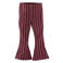 Z8 mini gestreepte flared broek - roze/bordeaux