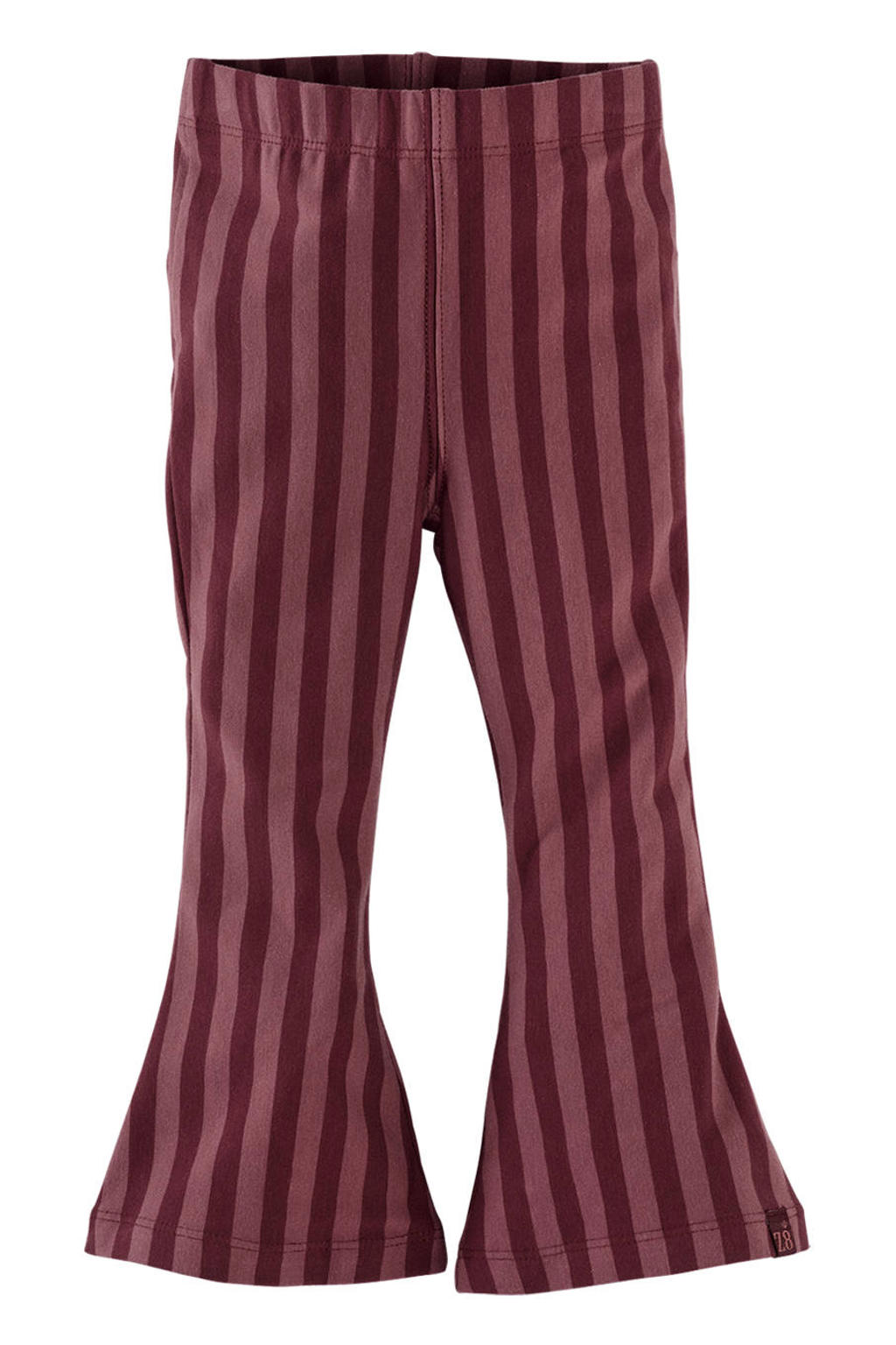 Z8 mini gestreepte flared broek - roze/bordeaux