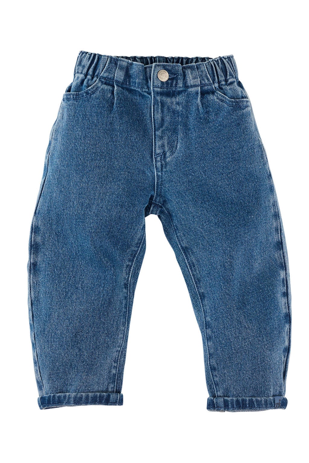 Medium blue denim jongens Z8 mini baggy jeans Cody van denim met haaksluiting en effen