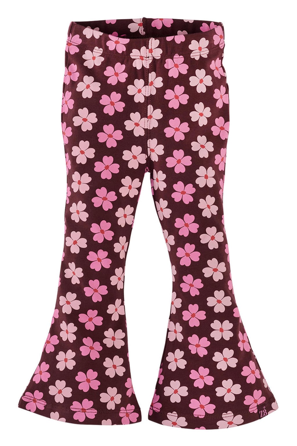 Z8 mini flared broek Rana donkerrood/roze
