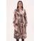 YOEK midi jurk Plus Size met ceintuur en print - meerkleurig