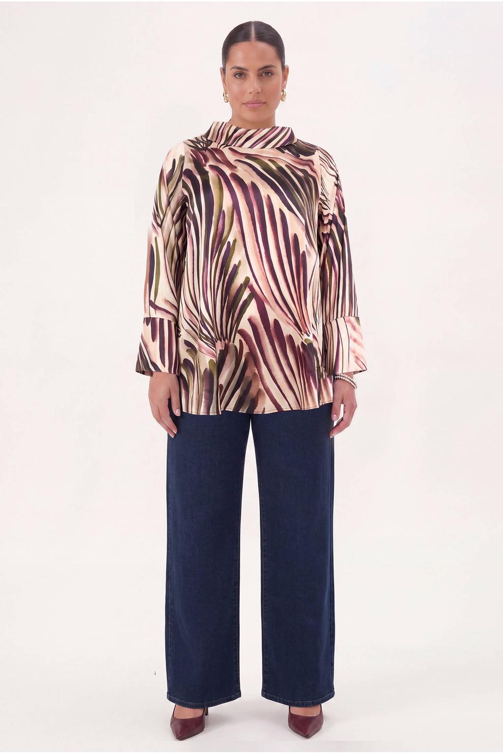 YOEK tuniek Plus Size met print - meerkleurig