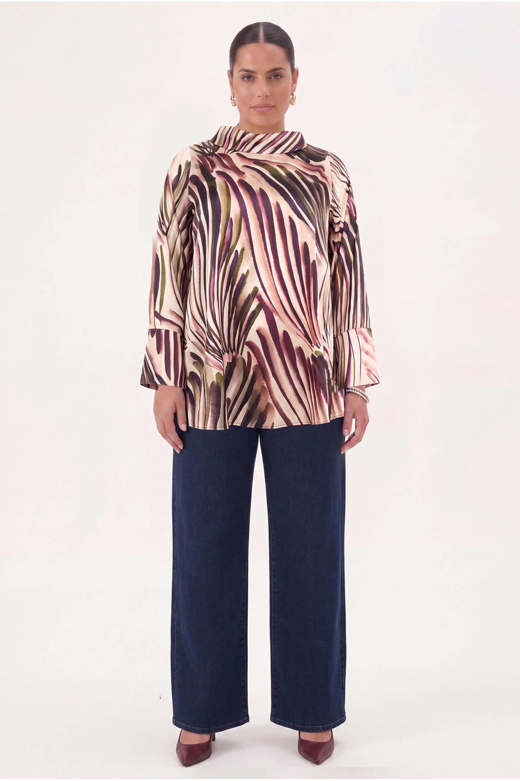 YOEK tuniek Plus Size met print - meerkleurig