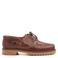 Van Lier leren bootschoenen met profielzool - cognac