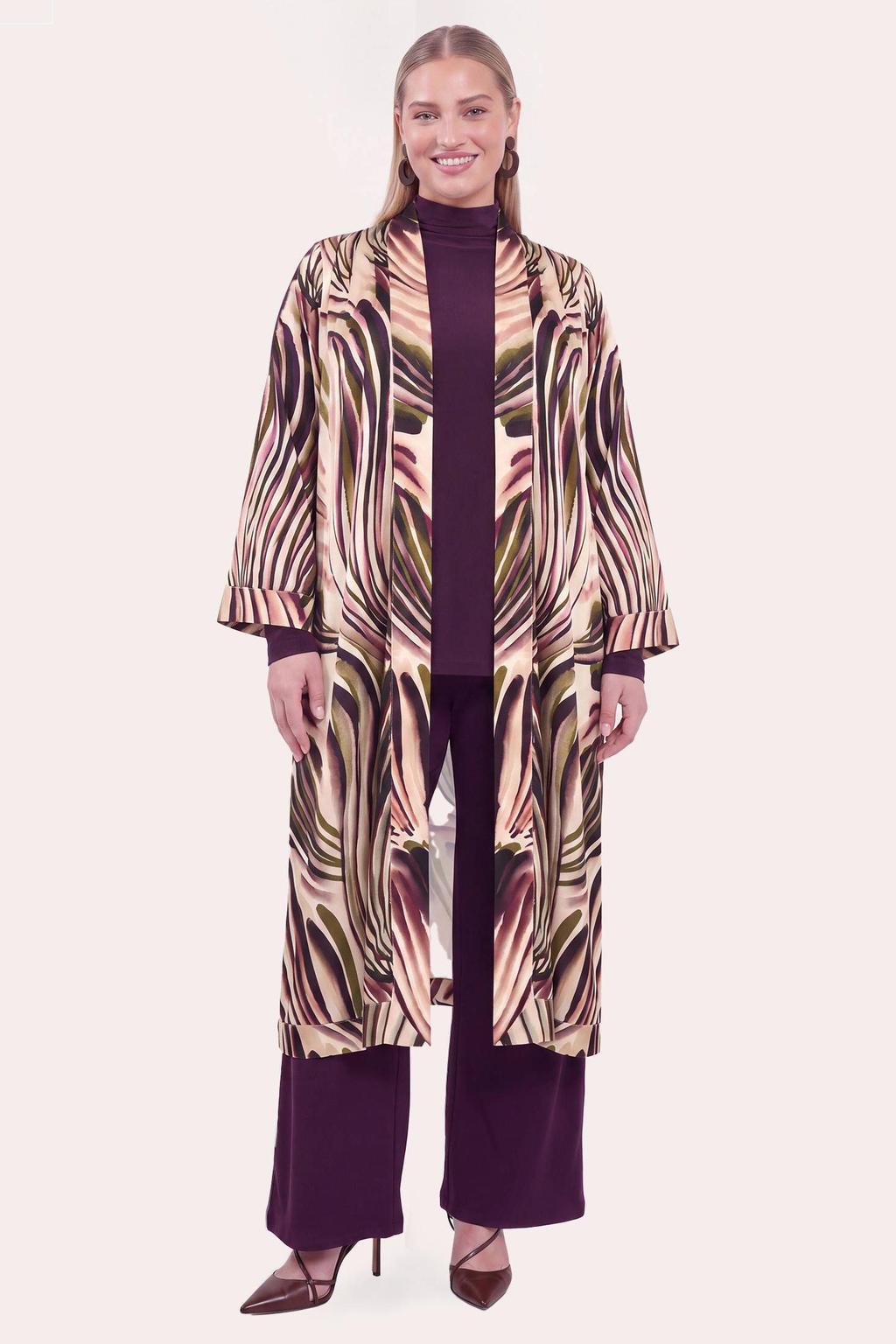 YOEK vest Plus Size met print - meerkleurig