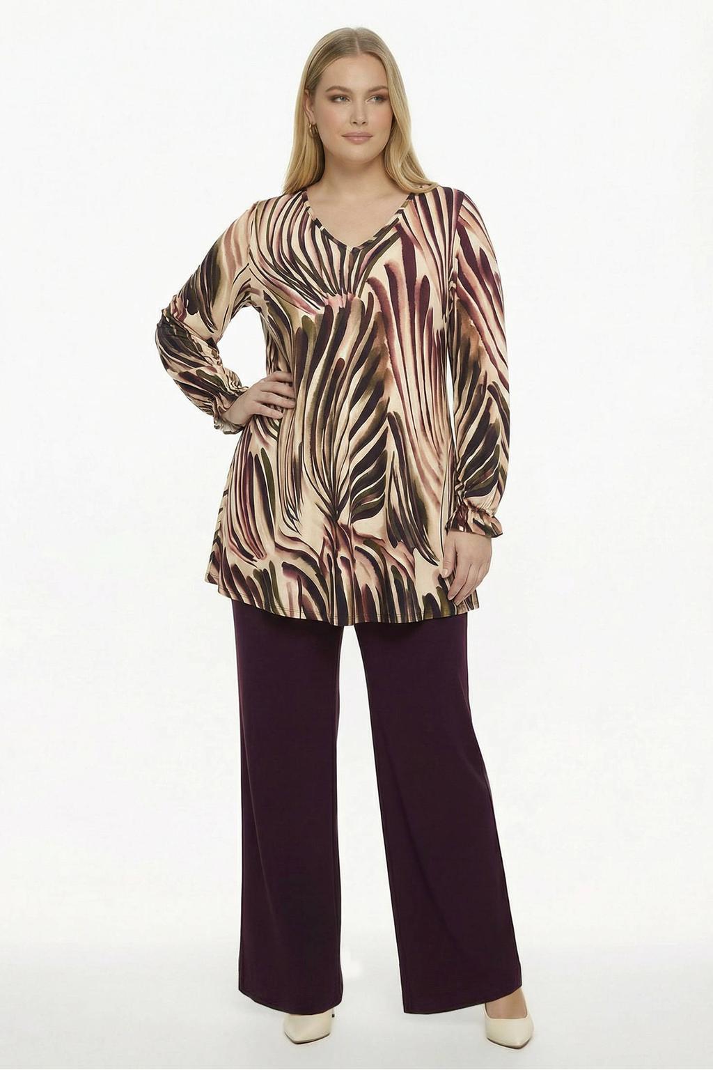 YOEK tuniek met print Plus Size - meerkleurig