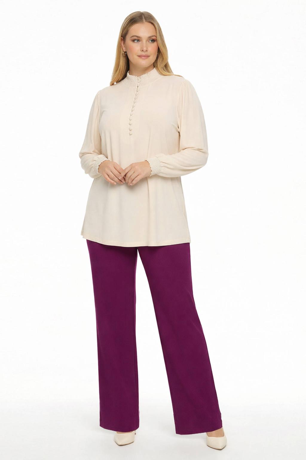 YOEK tuniek Plus Size - ecru