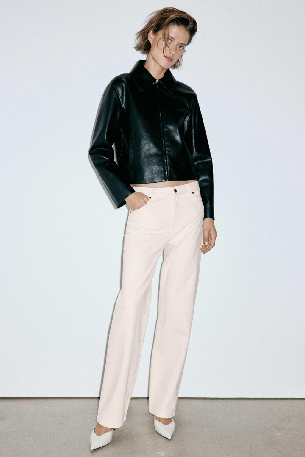 Mango straight leg jeans - beige