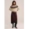 WE Fashion midi rok - bruin