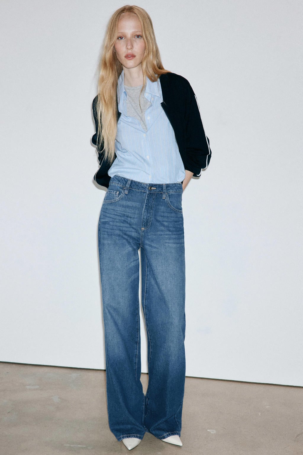 Mango straight leg jeans - donkerblauw