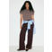Mango wide leg broek - bruin