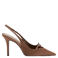 Mango slingback pumps met naaldhak - bruin