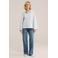 WE Fashion gestreepte blouse met studs - lichtblauw