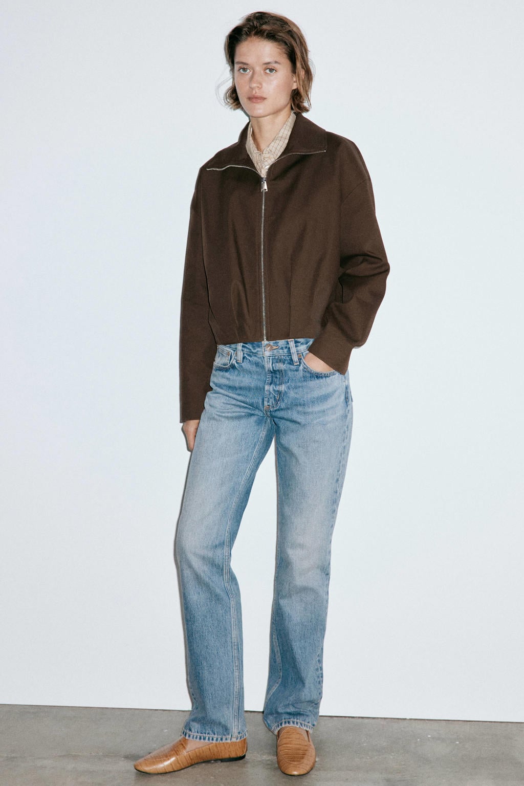 Mango straight leg jeans - mediumblauw