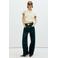 Mango top met krijtstreep - geel