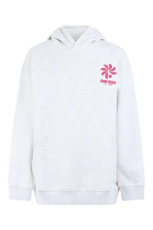 hoodie met backprint - grijs