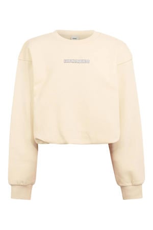 sweater met backprint - beige